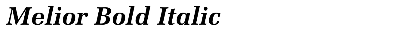 Melior Bold Italic